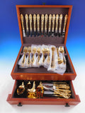 Esplanade Gold by Towle Sterling Silver Flatware Set for 12 Service 91 pieces