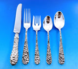 Princess by Stieff Sterling Silver Flatware Set for 8 Service Repousse 40 pcs