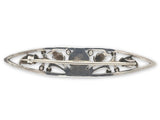 Sterling Freshwater Pearl Leaf and Berry Pin Handwrought Pierced Jewelry #J7048