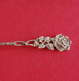 Hildesheimer Rose .800-.835 Silver Ice Cream Spoon with Leaves in Bowl 4 1/2"