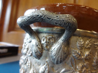 Baltimore Rose by Schofield Repousse Sterling Casserole Dish with 3D Lion #0102