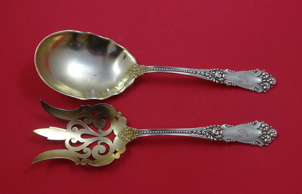 La Marquise by Reed and Barton Sterling Silver Salad Serving Set 2pc AS GW 9"