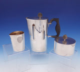 Hermann Danish Sterling Silver Coffee Set 3 Piece Coffee Sugar Creamer (#3136)