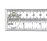 18k White Gold Filigree Deco .55ct Genuine Natural Emerald Ring (#J6333)