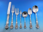 Wild Rose by Watson Sterling Silver Flatware Set Service 87 pieces