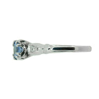 Platinum .49ct Genuine Natural Sapphire and Diamond Ring (#J4590)