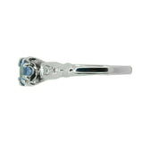 Platinum .49ct Genuine Natural Sapphire and Diamond Ring (#J4590)