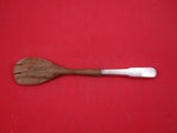 Old English Tipt By Gorham Sterling Silver Salad Serving Fork w/ wood 10 1/4"