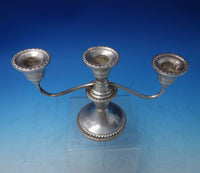 English Gadroon by Gorham Sterling Silver Candelabra 3-Light #909-1 c.1940 #5850