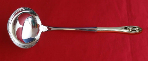 Silver Iris by International Sterling Silver Soup Ladle HH WS 10 1/2" Custom