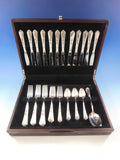 Sterling Rose by Wallace Sterling Silver Flatware Set for 12 Service 50 Pcs