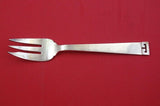 Chinese Key by Allan Adler Sterling Silver Fish Fork 3-tine 7 1/4" rare