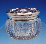 Carnation by Wallace Cut Glass and Sterling Silver Dresser Jar #1940 (#9152)