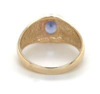 10k Yellow Gold 1.19ct Genuine Natural Sapphire Men's Ring Size 8.75 (#J6745)