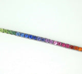 14k White Gold 8.70 Carat Genuine Natural Rainbow Sapphire Bracelet (#J4440)