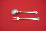 Anitra by Th. Olsens .830 Silver Salad Serving Set 2-pc fork 9 1/2" Spoon 9 1/4"