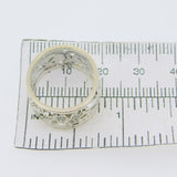 14k White Gold Eternity Genuine Natural Diamond Ring Band 10mm (#J4223)