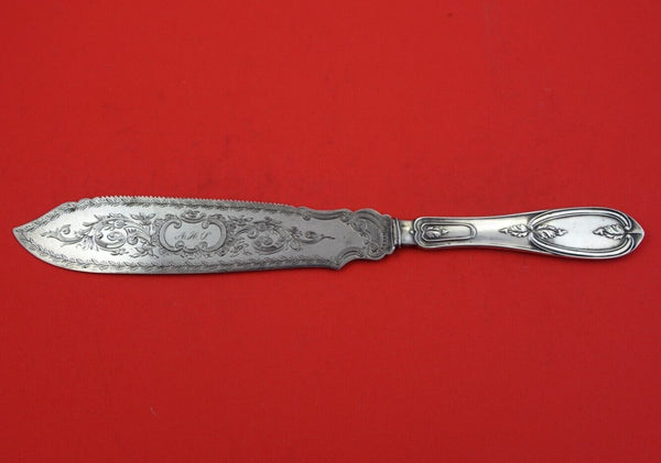 Olive by Tompkins and Morris Pure Coin Silver Cake Saw FH AS Bright-Cut 11 5/8"