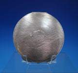 Italian .800 Silver Compact w/ Mirror Puff Screen Brushed Finish 3 3/8" (#6564)