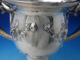 Gorham Sterling Silver Large Vase Hand Hammered w/ Vine Handles & Roses (#6232)