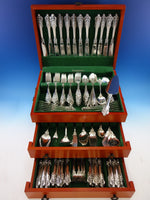 Grande Baroque by Wallace Sterling Silver Flatware Service 12 Set 145 pcs Dinner