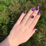 10k Yellow Gold 3.86 Carat Emerald Cut Genuine Natural Garnet Ring (#J6554)