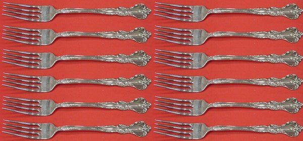 Savannah by Reed & Barton Sterling Silver Regular Fork Set of 12 pcs 7 3/8"