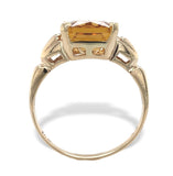 10k Yellow Gold 2.91ct Genuine Natural Citrine Ring Size 4.75 Jewelry (#J7395)