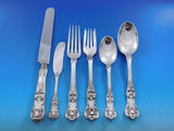 English King by Tiffany & Co Sterling Silver Flatware Set 12 Service 77 pieces