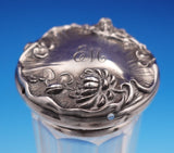 Simons Bros Sterling Silver Glass Dresser Jar Woman Water Lily #11562 (#9158)