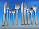 Designer Mixed Stainless Steel Flatware Set #1 Service 62 Pieces Modern Unused