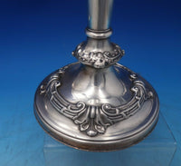 Silver on Copper Candelabra Pair Three-Light 20 inch #6449