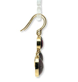14k Yellow Gold 12.29 Carat TW Genuine Garnet Cabochon Drop Earrings (#J7134)
