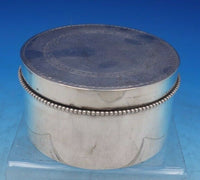 German .833 Silver Jewelry Box Round Hinged Lid Dutch Hatchet Remark BC (#6612)