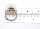 14k White Gold Hand Engraved Genuine Natural Citrine Ring Size 8 (#J7500)