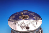 Victorian Silverplate & Cut Glass Biscuit Jar 3-D Sphinx Silber Fleming (#9218)