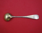 Antique Lily Engraved by Whiting Sterling Silver Salt Spoon Master GW 3 1/2"