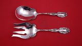 Cat tails Frank Whiting Sterling Silver Salad Serving Set scalloped AS 8 7/8"