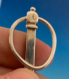 Silverplated Handkerchief Holder with Eagle and Ring Circa 1880s (#J1306)