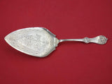 Strawberry by Durgin Coin Silver Pie Server FH AS brite-cut flowers 9 1/4"