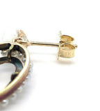 14k Yellow and White Gold Antique Seed Pearl Drop Earrings (#J5292)