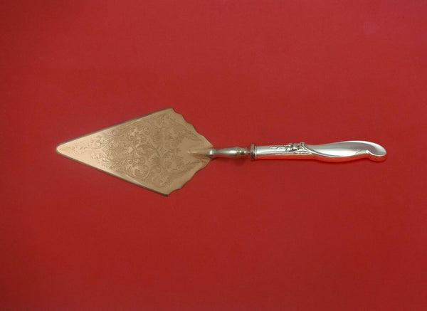 Silver Melody by International Sterling Pastry Server Fancy Vermeil HH Custom
