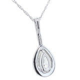 Platinum GIA .65ct Genuine Natural Pear Cut Diamond Pendant Jewelry (#J5927)