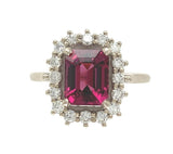 14k White Gold 2.37 Carat Genuine Natural Umbalite Garnet Diamond Ring (#J7565)