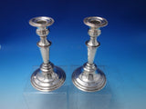 Beaded by LP & Co English Silver and Copper Candlestick Pair c.1930 (#5977)