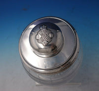 Beaded by Unknown Sterling Silver and Glass Cigar Jar Axe Emblem #53858 (#5783)