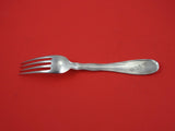 Lap Over Edge Acid Etched By Tiffany Sterling Dinner Fork w/ clover 8"