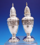 Rose Point by Wallace Sterling Silver Salt Pepper Shaker Set #4640-9 (#8926)