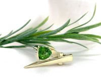 14k Yellow Gold Custom Genuine Natural Peridot Diamond Ring by Harry Roa #J7312
