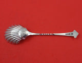 Atkin Brothers English Estate Sterling Silver Sugar Spoon Shell Chased Flowers